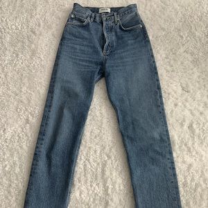 Agolde Pinch Waist Jeans, Size 22 in colour Navigate